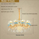 GobekUsa Crystal Chandelier: Chinese Ceramic Living Room Luxe Lighting