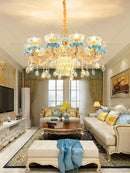 GobekUsa Crystal Chandelier: Chinese Ceramic Living Room Luxe Lighting