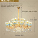 GobekUsa Crystal Chandelier: Chinese Ceramic Living Room Luxe Lighting