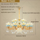 GobekUsa Crystal Chandelier: Chinese Ceramic Living Room Luxe Lighting