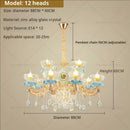 GobekUsa Crystal Chandelier: Chinese Ceramic Living Room Luxe Lighting