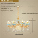 GobekUsa Crystal Chandelier: Chinese Ceramic Living Room Luxe Lighting