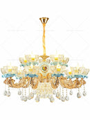 GobekUsa Crystal Chandelier: Chinese Ceramic Living Room Luxe Lighting