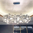 GobekUsa Crystal Chandelier Chrome Ceiling Pendant Light Fixture for Modern Luxury Living Home Décor