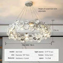 GobekUsa Crystal Chandelier Chrome Ceiling Pendant Light Fixture for Modern Luxury Living Home Décor