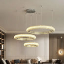 GobekUsa Crystal Chandelier Chrome Light LED Ceiling Lights for Modern Luxury Décor