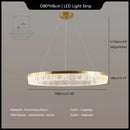 GobekUsa Crystal Chandelier Circular Pendant Light for Modern French Style Dining-Table Decor