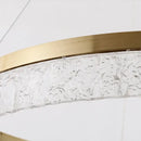 GobekUsa Crystal Chandelier Circular Pendant Light for Modern French Style Dining-Table Decor