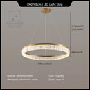 GobekUsa Crystal Chandelier Circular Pendant Light for Modern French Style Dining-Table Decor