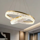 GobekUsa Crystal Chandelier Circular Pendant Light for Modern French Style Dining-Table Decor