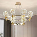 GobekUsa Crystal Chandelier: Dandelion Design for Luxe Living Room, Dining, or Master Bedroom