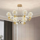 GobekUsa Crystal Chandelier: Dandelion Design for Luxe Living Room, Dining, or Master Bedroom
