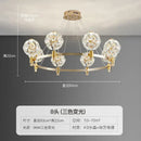 GobekUsa Crystal Chandelier: Dandelion Design for Luxe Living Room, Dining, or Master Bedroom