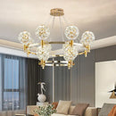 GobekUsa Crystal Chandelier: Dandelion Design for Luxe Living Room, Dining, or Master Bedroom