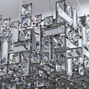 GobekUsa Crystal Chandelier: Designer Luxury Ceiling Lamp for Living Room, Bedroom, Dining Table