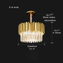 GobekUsa Crystal Chandelier: Dimmable Gold/Black Stainless Steel Hanging Lamp