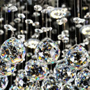 GobekUsa Crystal Chandelier Double Staircase LED Pendant Lights for Stylish Hotel & Villa Hall