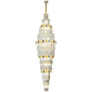 GobekUsa Crystal Chandelier: Duplex Building Spiral Staircase Contemporary Light Luxury Fixture
