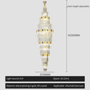 GobekUsa Crystal Chandelier: Duplex Building Spiral Staircase Contemporary Light Luxury Fixture