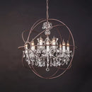 GobekUsa Crystal Chandelier E14 LED Lustre for Living Room Bedroom Kitchen Island