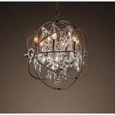 GobekUsa Crystal Chandelier E14 LED Lustre for Living Room Bedroom Kitchen Island