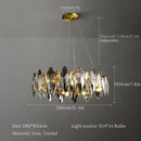 GobekUsa Crystal Chandelier: Elegant Ceiling Hanging Light for Living Room & Dining Table
