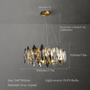 GobekUsa Crystal Chandelier: Elegant Ceiling Hanging Light for Living Room & Dining Table