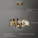 GobekUsa Crystal Chandelier: Elegant Ceiling Hanging Light for Living Room & Dining Table