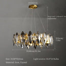GobekUsa Crystal Chandelier: Elegant Ceiling Hanging Light for Living Room & Dining Table