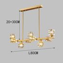 GobekUsa Crystal Chandelier: Elegant Ceiling Light for Living & Dining Room, Luxury Pendant Lamp