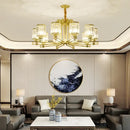 GobekUsa Crystal Chandelier: Elegant Chinese Style Lighting for Living Room, Bedroom, and Study