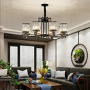 GobekUsa Crystal Chandelier: Elegant Chinese Style Lighting for Living Room, Bedroom, and Study