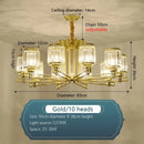 GobekUsa Crystal Chandelier: Elegant Chinese Style Lighting for Living Room, Bedroom, and Study