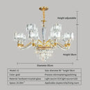 GobekUsa Crystal Chandelier: Elegant European Garden Lamp for Living Room, Bedroom