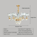 GobekUsa Crystal Chandelier: Elegant European Garden Lamp for Living Room, Bedroom