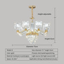 GobekUsa Crystal Chandelier: Elegant European Garden Lamp for Living Room, Bedroom