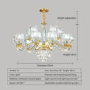 GobekUsa Crystal Chandelier: Elegant European Garden Lamp for Living Room, Bedroom