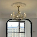 GobekUsa Crystal Chandelier: Elegant France Chrome Pendent Lamp for Living Room, Dining Room, Bedroom
