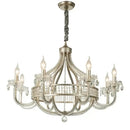 GobekUsa Crystal Chandelier: Elegant France Chrome Pendent Lamp for Living Room, Dining Room, Bedroom