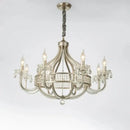 GobekUsa Crystal Chandelier: Elegant France Chrome Pendent Lamp for Living Room, Dining Room, Bedroom