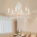 GobekUsa Crystal Chandelier: Elegant French Light Luxury Candle Design for Romantic Living and Dining Rooms