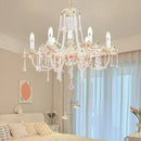 GobekUsa Crystal Chandelier: Elegant French Light Luxury Candle Design for Romantic Living and Dining Rooms