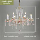 GobekUsa Crystal Chandelier: Elegant French Light Luxury Candle Design for Romantic Living and Dining Rooms