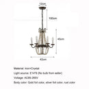 GobekUsa Crystal Chandelier: Elegant Iron Art Pendant for Dining Room, Living Room, and More