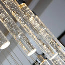 GobekUsa Crystal Chandelier: Elegant LED Staircase Lamp for Deluxe Living Room Decor