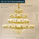 GobekUsa Crystal Chandelier: Elegant Light Luxury Villa Bedroom Living Room Lamp