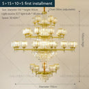GobekUsa Crystal Chandelier: Elegant Light Luxury Villa Bedroom Living Room Lamp
