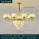 GobekUsa Crystal Chandelier: Elegant Light Luxury Villa Bedroom Living Room Lamp
