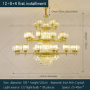 GobekUsa Crystal Chandelier: Elegant Light Luxury Villa Bedroom Living Room Lamp