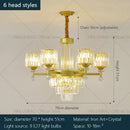 GobekUsa Crystal Chandelier: Elegant Light Luxury Villa Bedroom Living Room Lamp